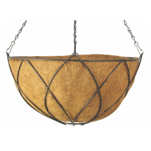 Lotus Design Hanging Basket with Coco Liner