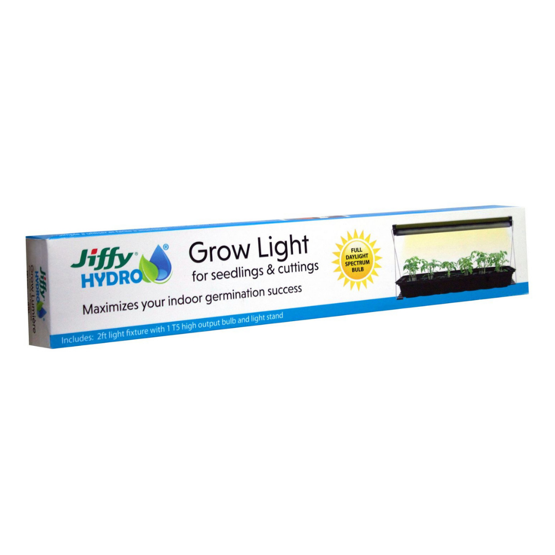 Jiffy Grow Light Set - Includes 1 T5 Bulb, 2ft Fixture, & Stand Assembly