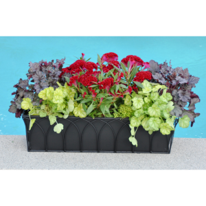 Rectangular Lotus Wall & Railing Planter with Metal Liner - Available in 3 sizes