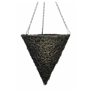 Twisted Poly Weave Cone Hanging Basket