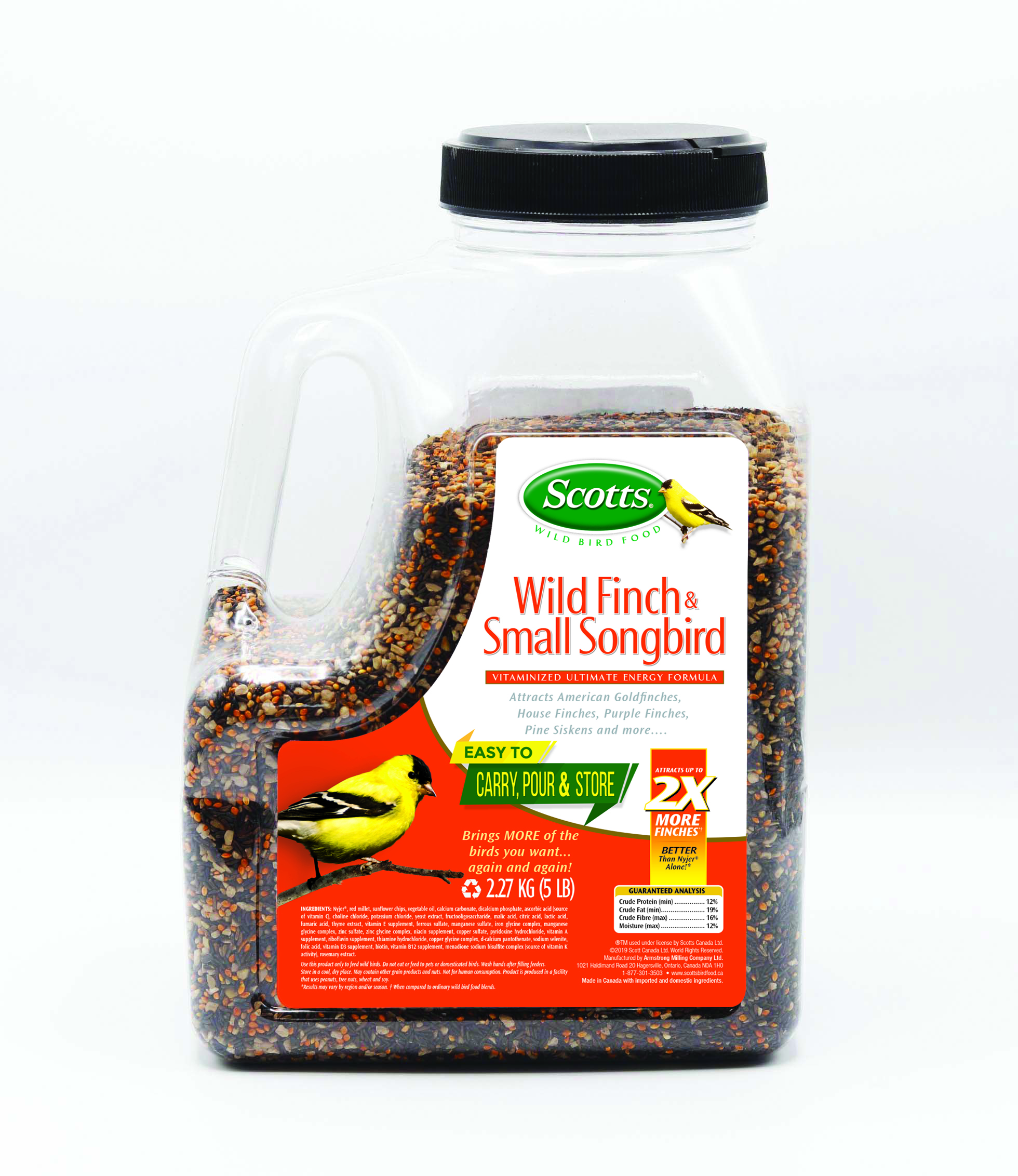 Scotts Wild Finch & Small Songbird Blend Birdseed Jug 2.27kg