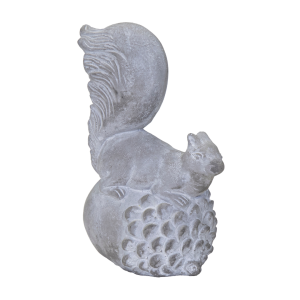 Deko Squirrel with Pinecone Garden Statue