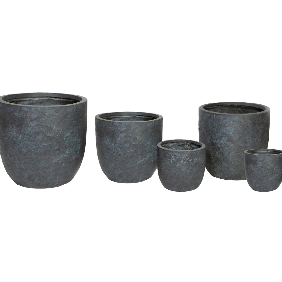 Arizona Graphite Egg Outdoor Pot - available in five sizes