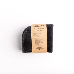 Cheeks Ahoy - Reusable Black Hemp Cloth Wipes