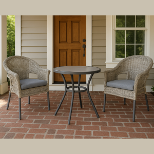 Tea Time 3pc Bistro Set on front porch