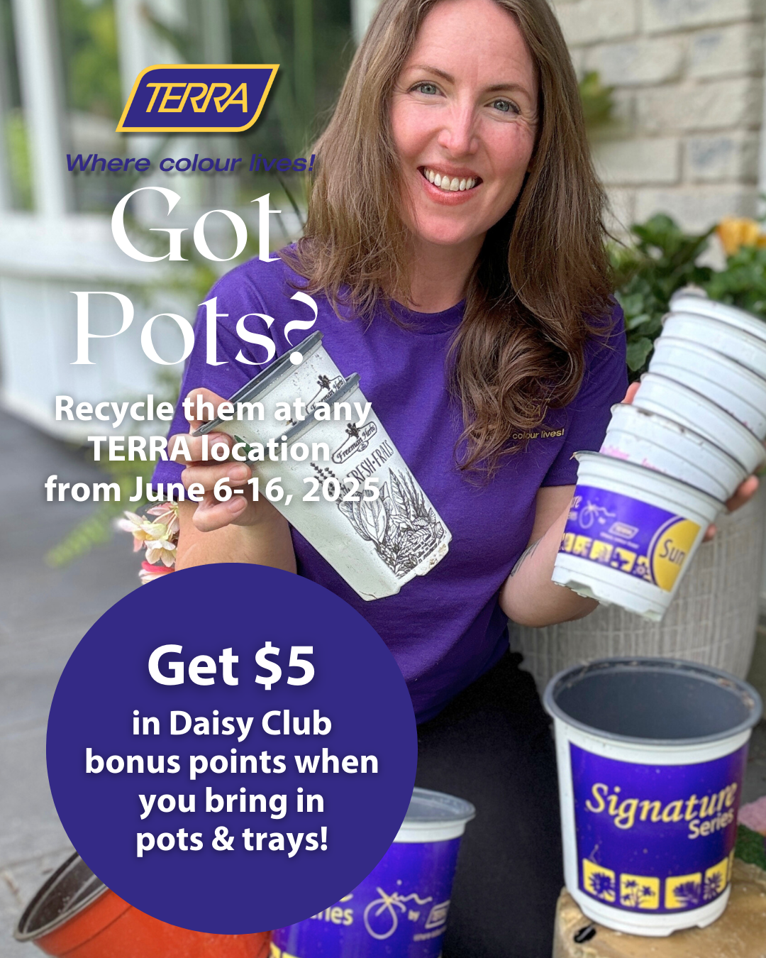 Got Pots? Recycle at TERRA June 6 - 16th, 2025