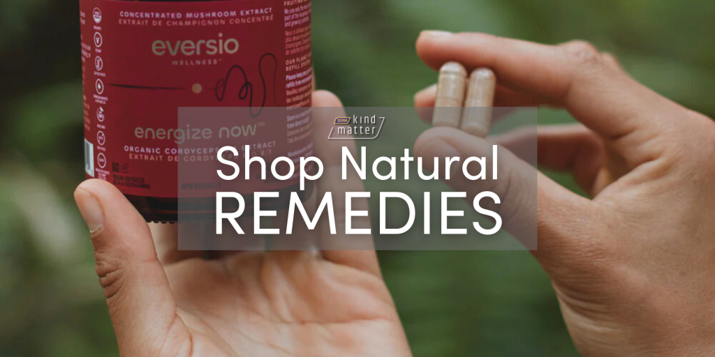 Natural remedies and tinctures at The Kind Matter Company.