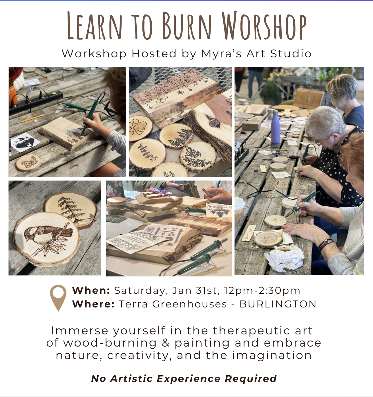 'Learn to Burn' Woodburning Workshop at TERRA Burlington