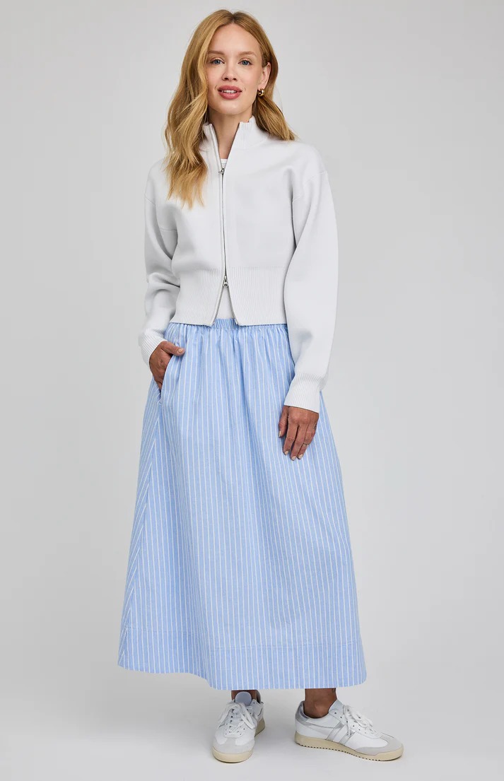 Gentle Fawn Wilhemina Stripe Skirt (Sky Blue)