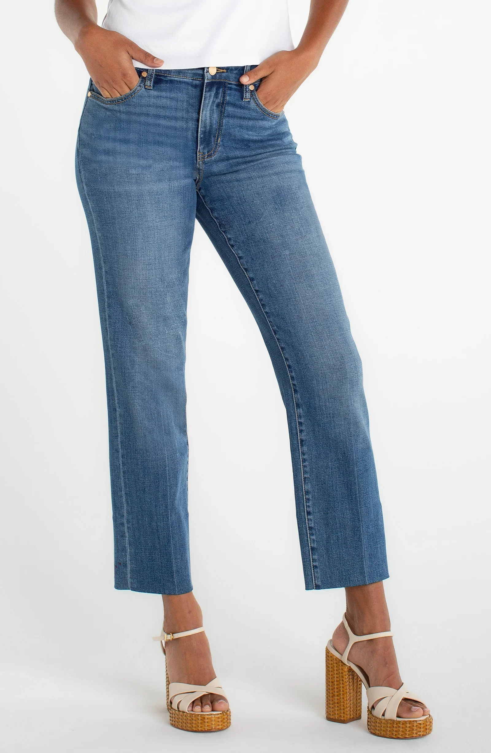 Liverpool Kennedy Crop Straight With Blind Hem (Newport Beach)
