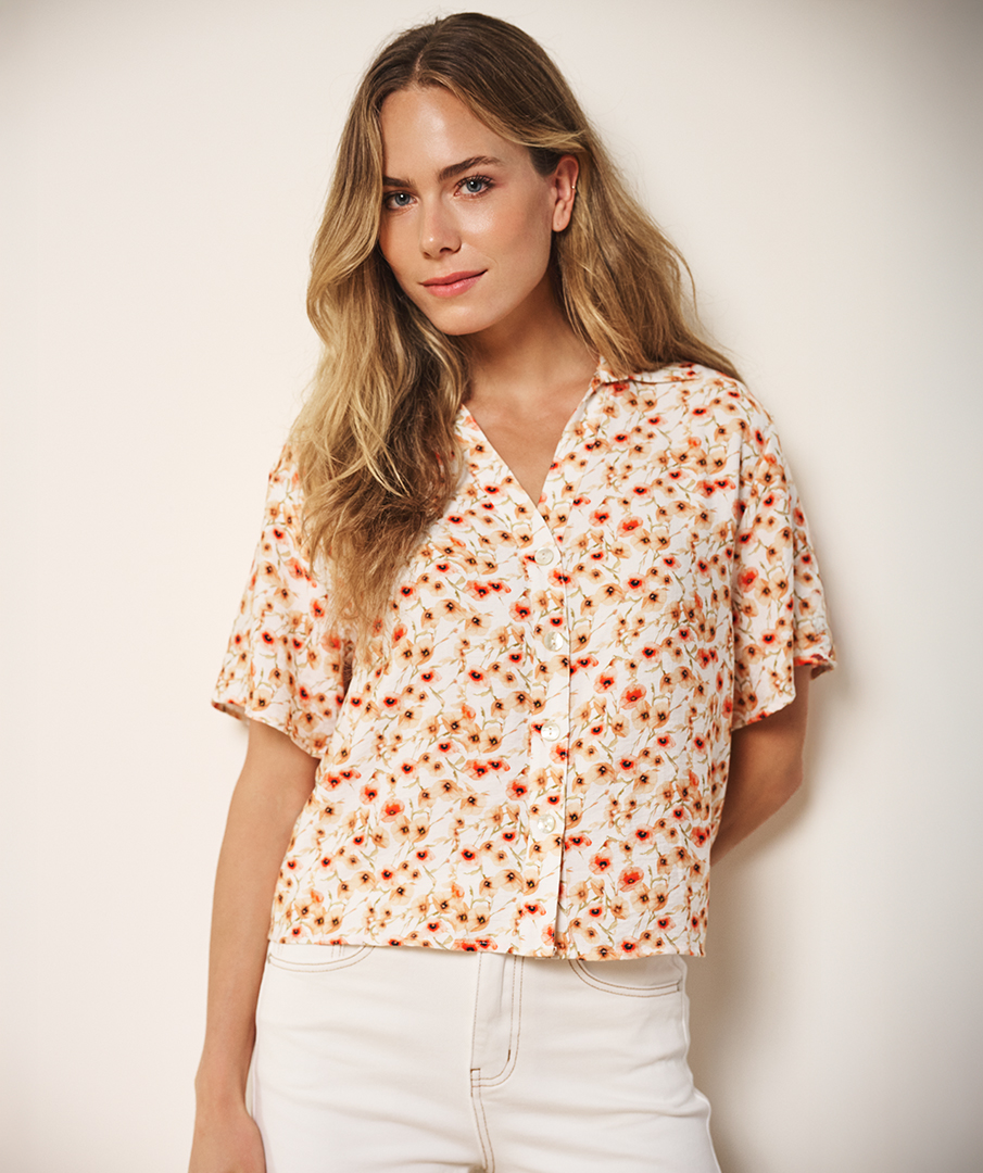 EsQualo Blouse Short (Poppy)