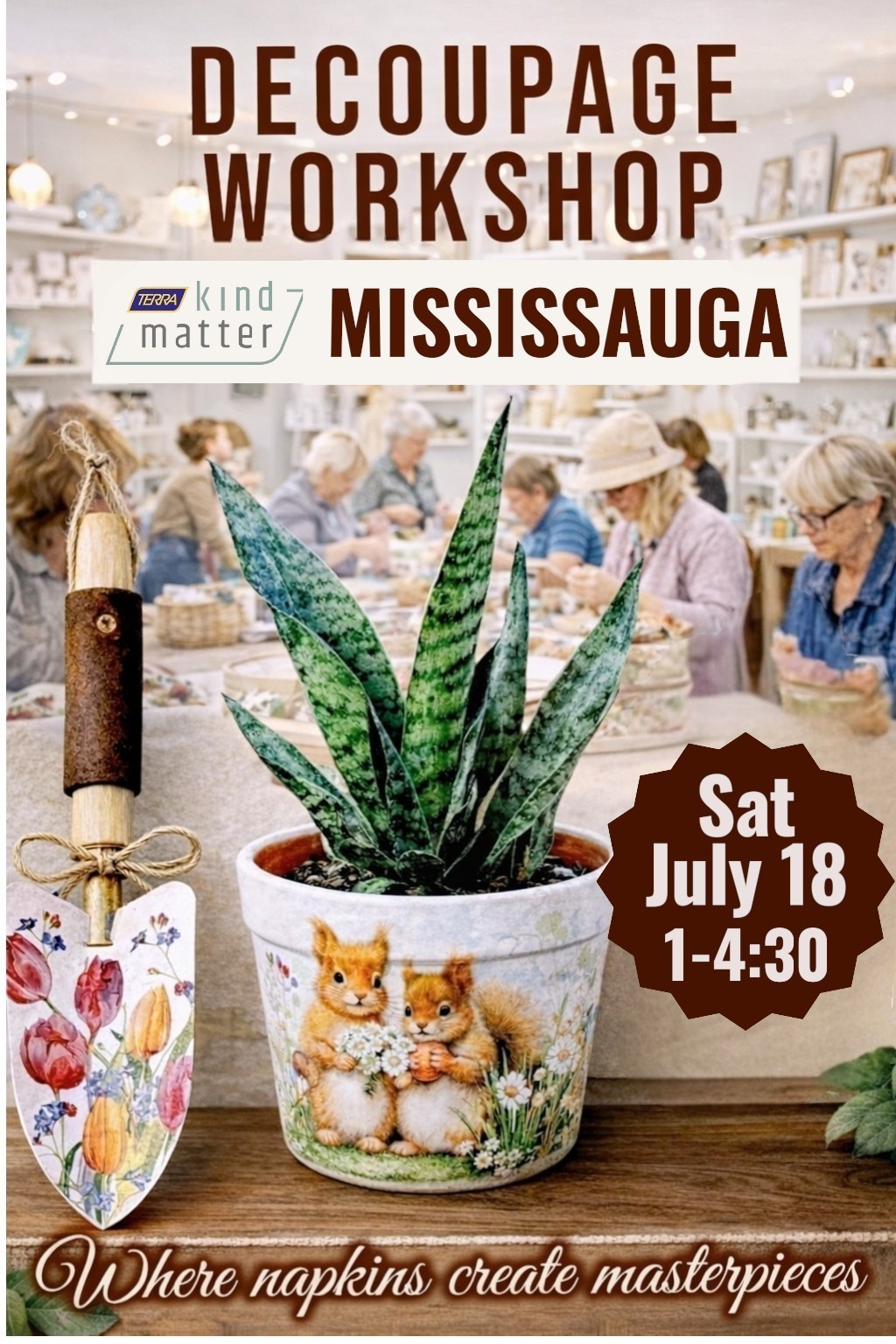 Decoupage Workshop at Kind Matter Heartland