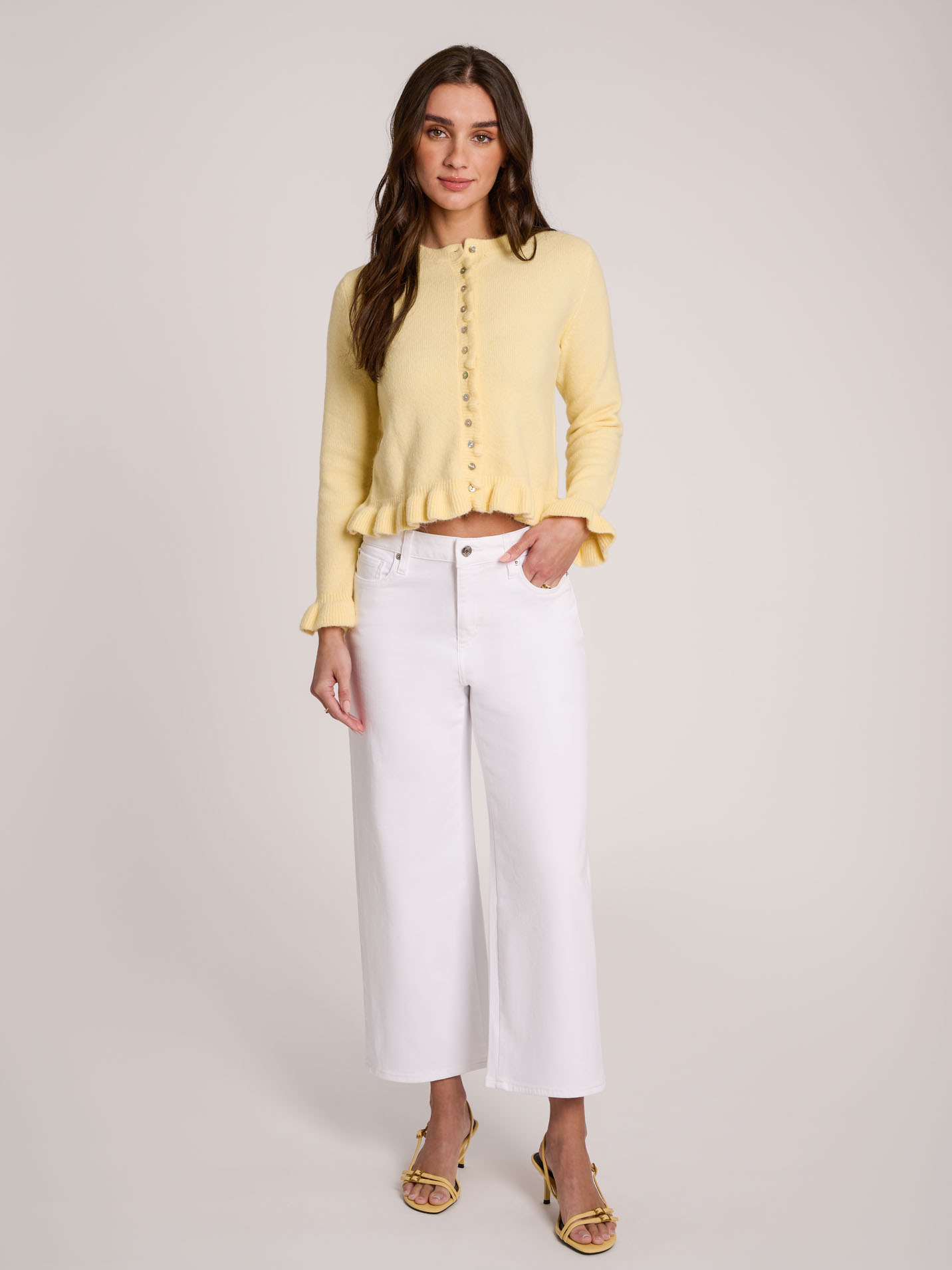 Yoga Jeans Lily Wide High Rise Jean (White Lotus)