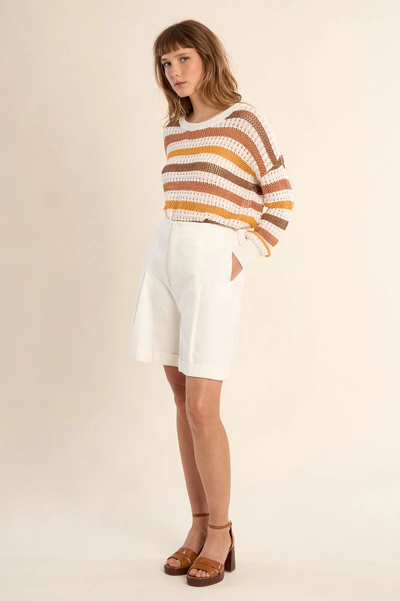 Molly Bracken Tailored Cotton Shorts