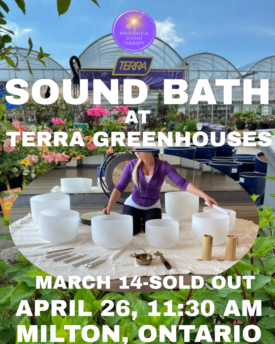 SOLD OUT Sound Bath Class at TERRA Milton