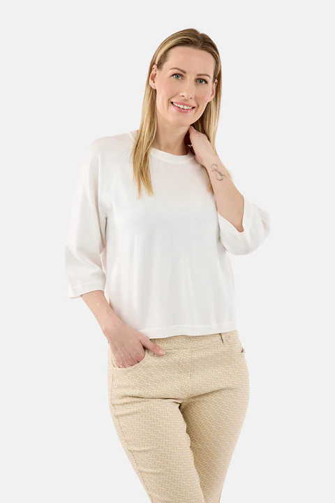 Brandtex Pullover Elbow Top (OffWhite)