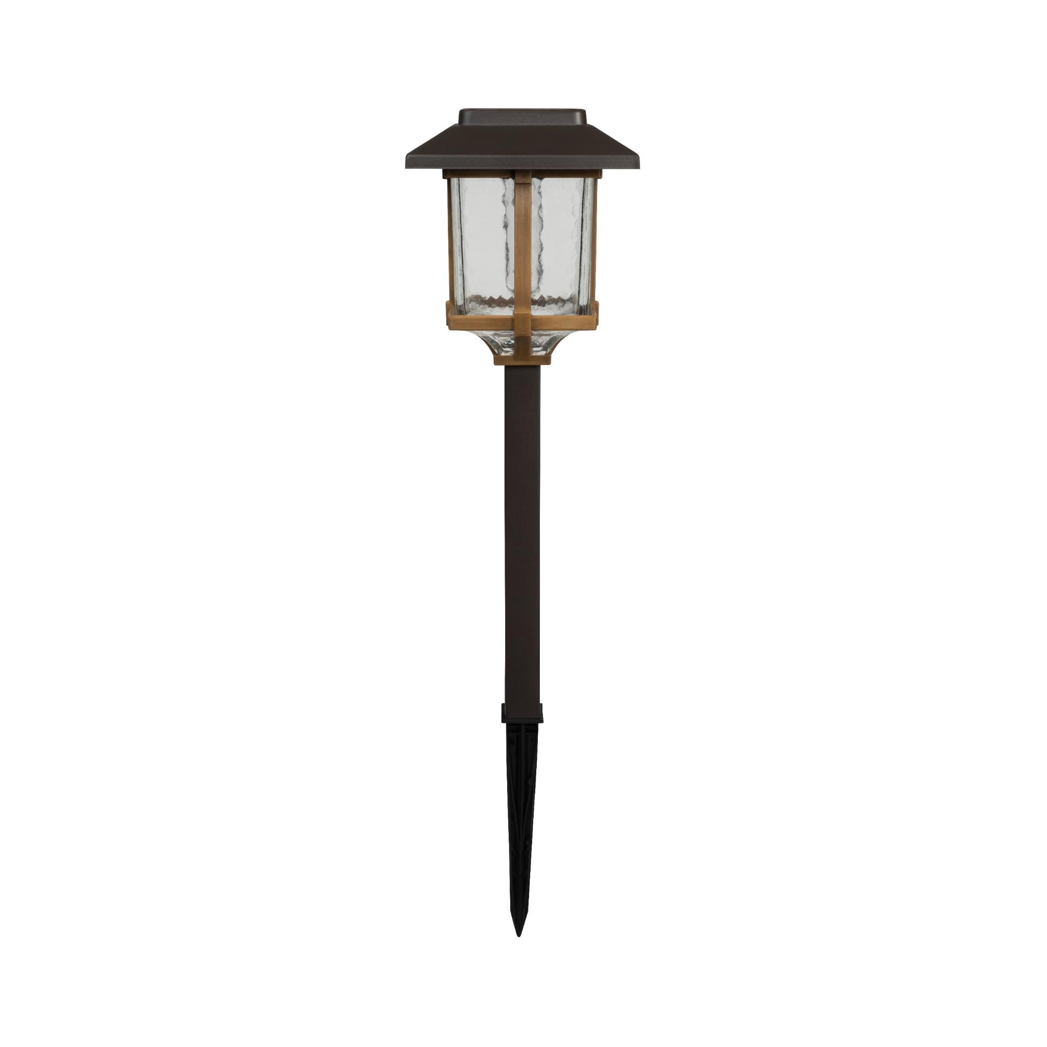 Solar Metal & Glass Two Tone Pathway Light with Filament LED