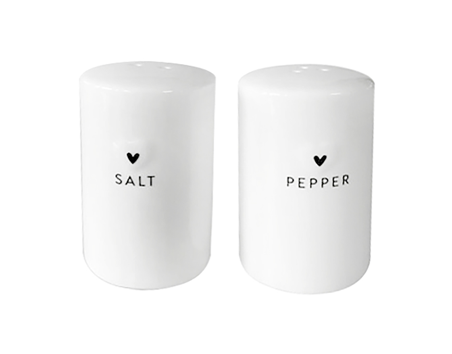 With Love Salt & Pepper Black Set