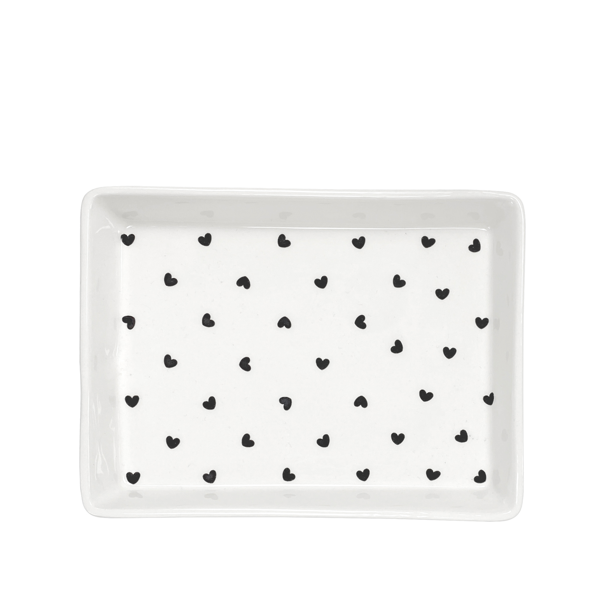 With Love Rectangle Heart Tray