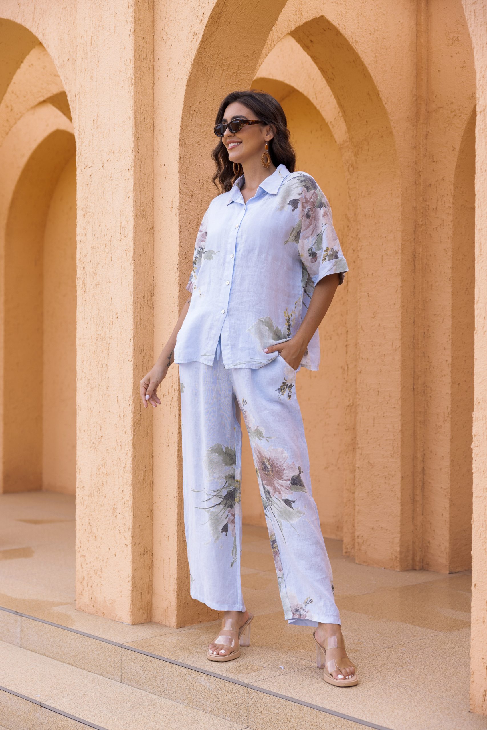 Orange Fashion Flora's Graceful Pant