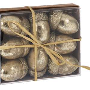 Gold Acorn Ornament Box