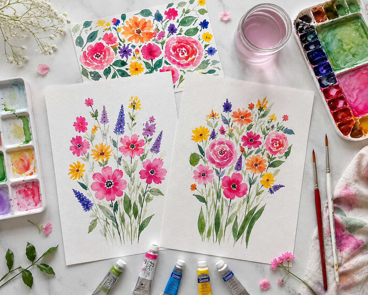 Beginner Watercolour Florals Workshop at TERRA Milton