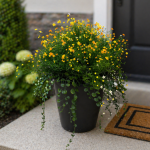 Mixed Planter (Artificial) - Yellow Flowers