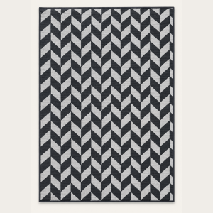Crossfield Black/White Polyweave Outdoor Rug product image