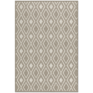 Playful Diamond Warm Grey Polyweave Outdoor Rug product image
