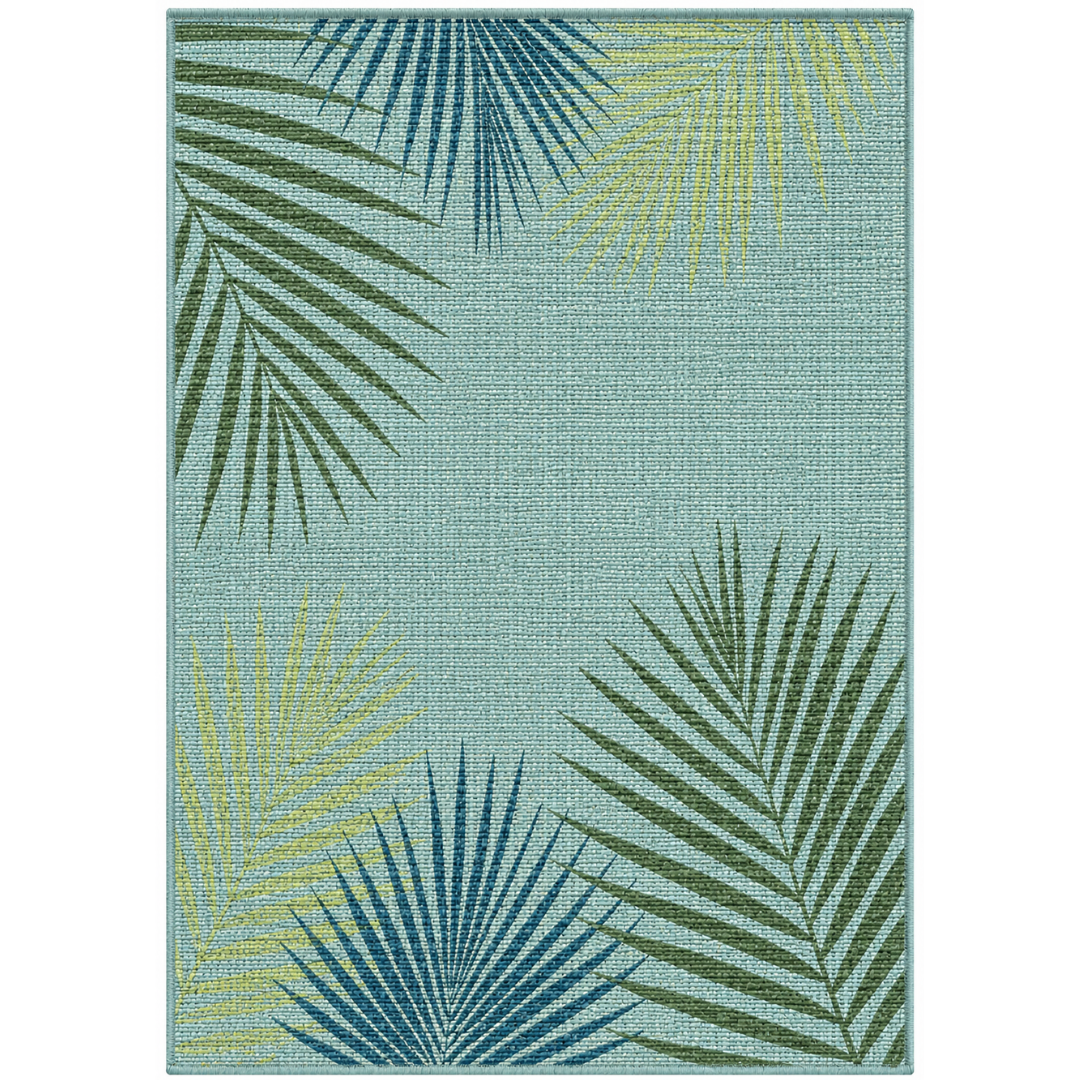 Vibrant Tropical Leaf Polyweave Outdoor Rug product image