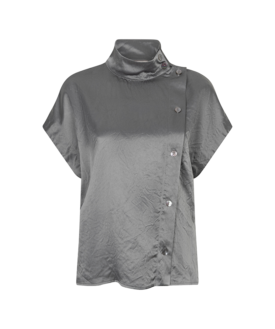 EsQualo - Blouse wide buttons Acetate