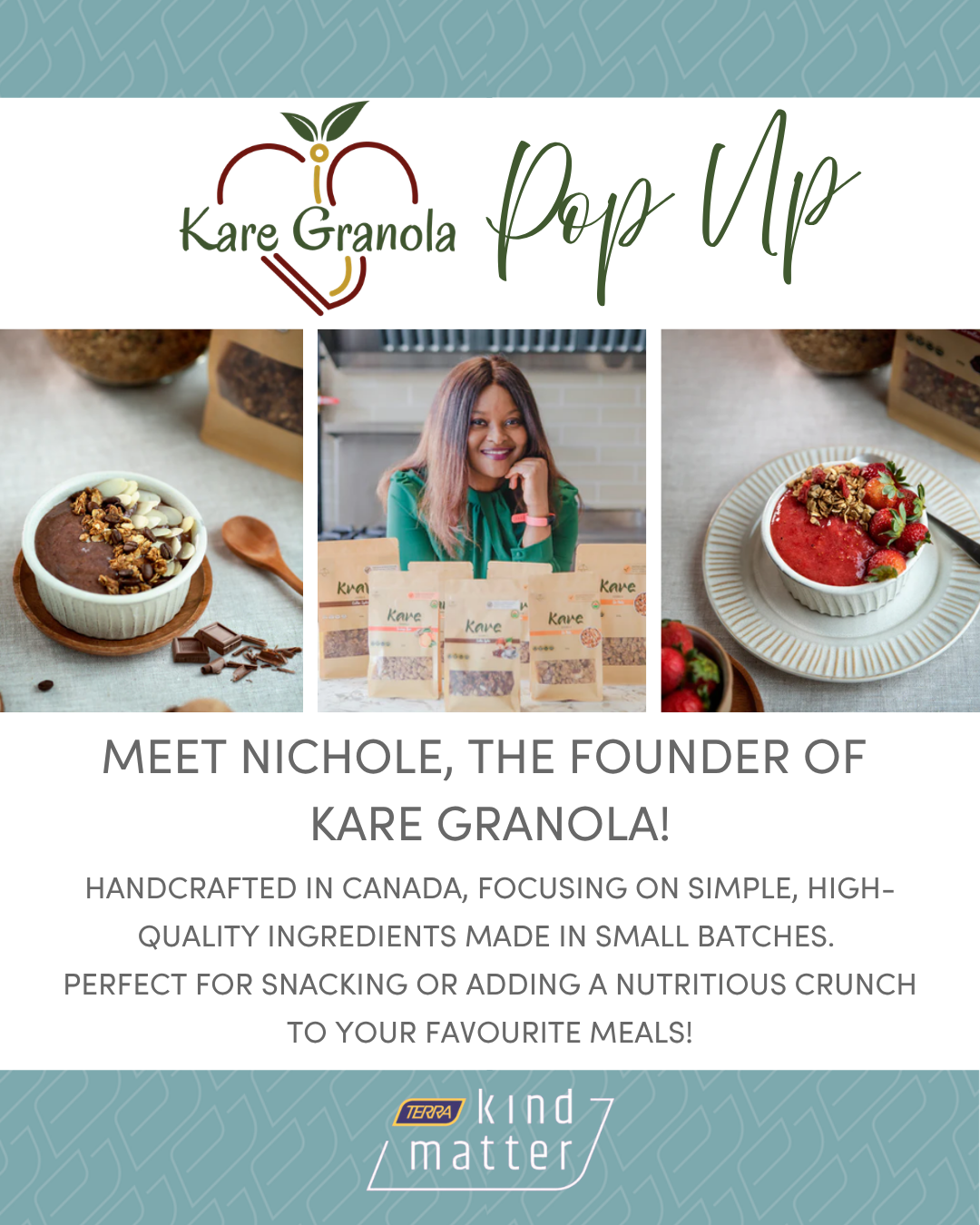 Kare Granola Pop Up at TERRA Milton