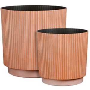 Ibarra Plastic Ribbed Pot - Available in 4 Colours and 2 Sizes