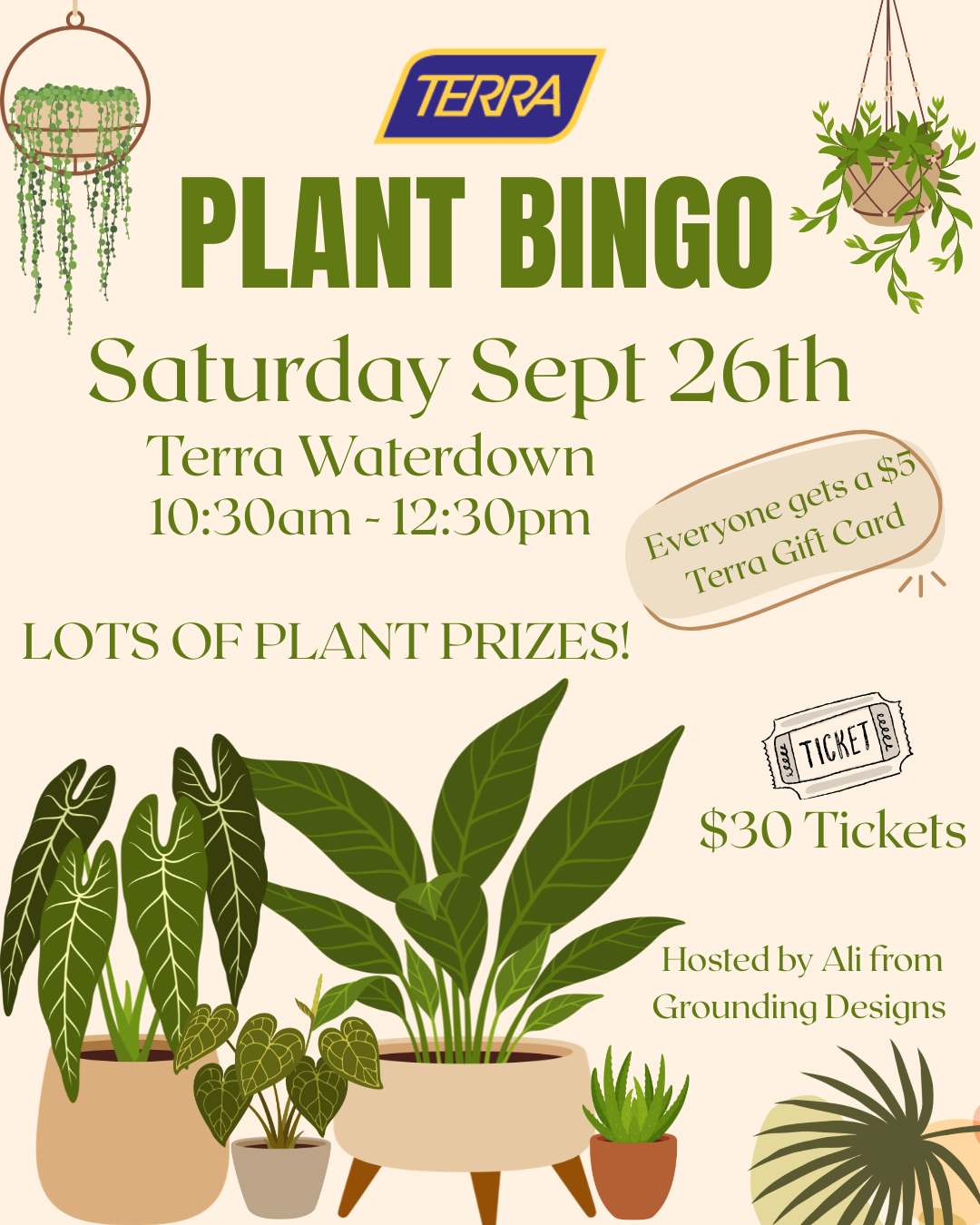 Plant Bingo at TERRA Waterdown