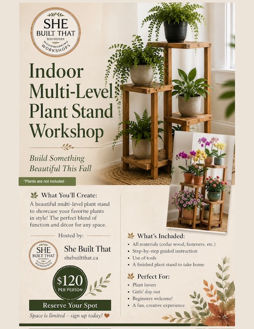 Indoor Multi Level Plant Stand Workshop at TERRA Waterdown