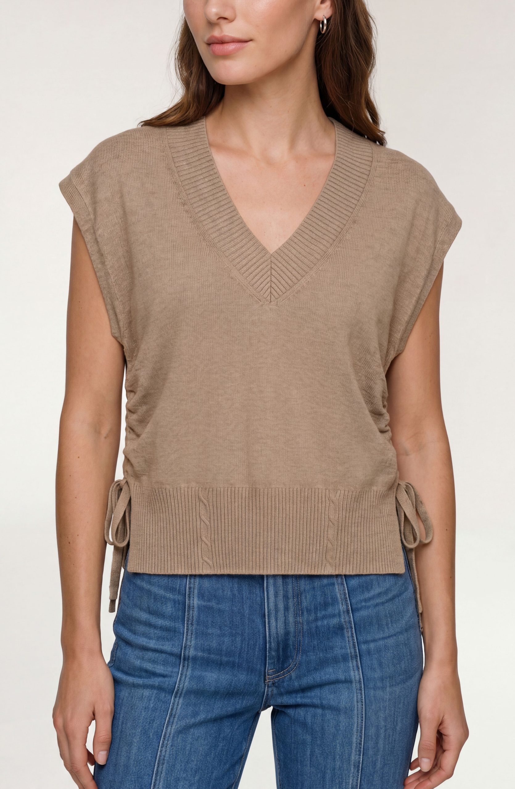 Liverpool - V-Neck Dolman Sweater With Ties