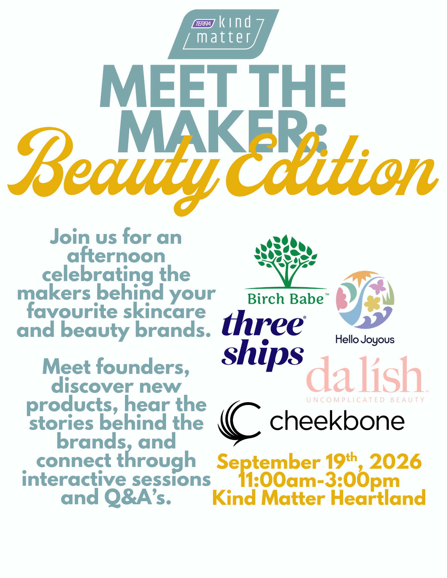 Meet the Maker: Beauty Edition at Kind Matter Heartland