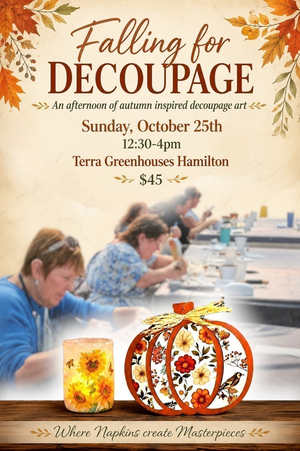 Decoupage Workshop at TERRA Hamilton