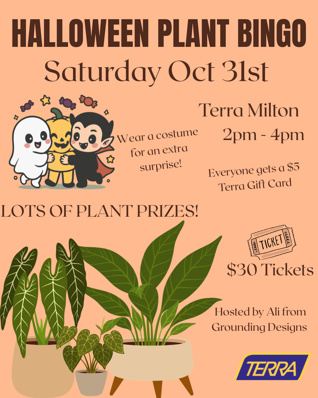 Halloween Plant Bingo at TERRA Milton