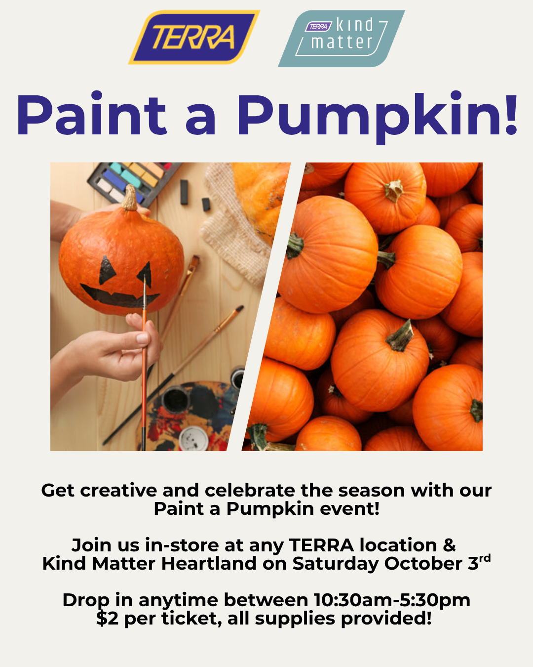 Paint a Pumpkin at Kind Matter Heartland