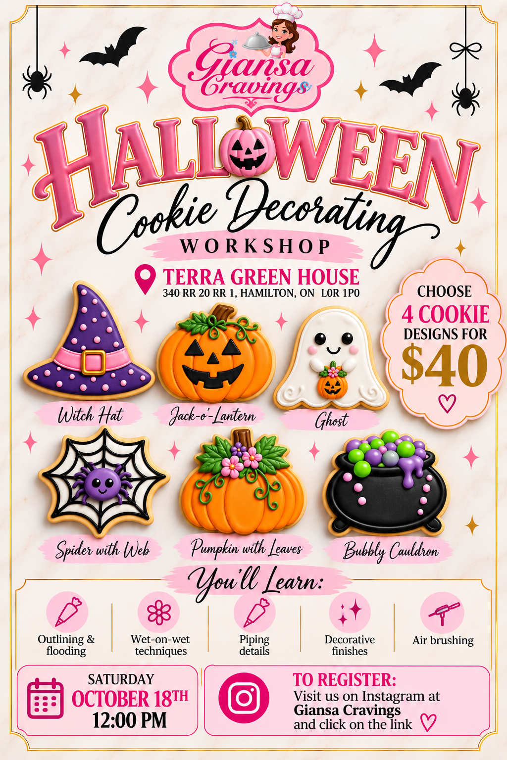 Halloween Cookie Decorating Workshop at TERRA Hamilton